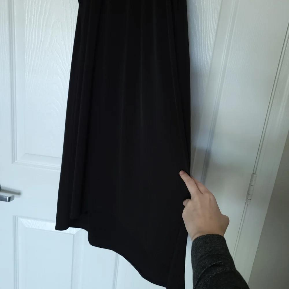 MICHAEL Michael Kors Sleeveless Gold Chain Neck High-Low Dress - Picture 6 of 11